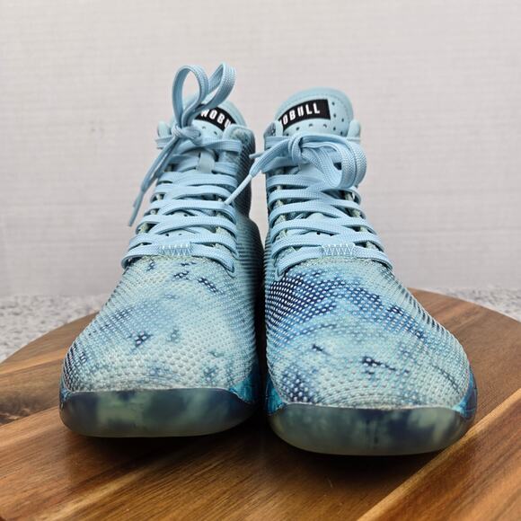 Nobull Womens 8.5 Outwork High-Top Blue Camo Athletic Gym Daily Workout Trainer - Picture 4 of 13